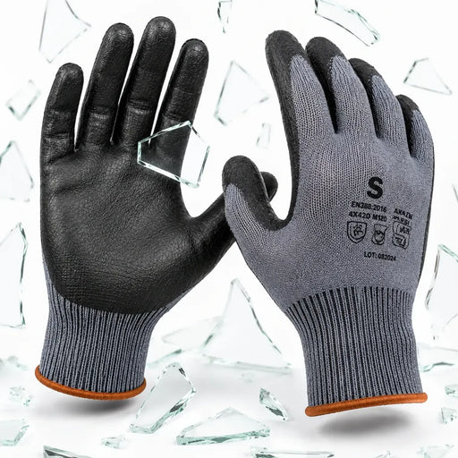 Luva Anticorte Nível 5 SS1008 – Vidro, Chapas, Metal e Lâminas Banho PU | CA32036