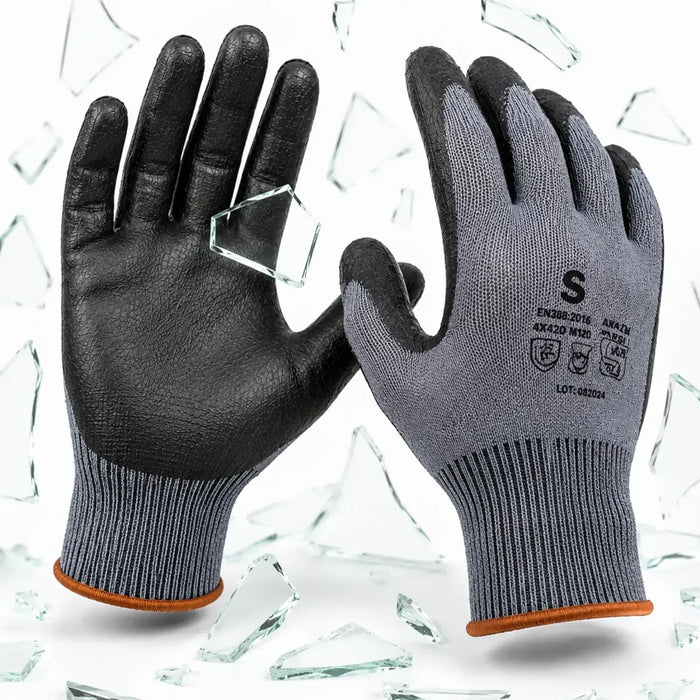 Luva Anticorte Nível 5 SS1008 – Vidro, Chapas, Metal e Lâminas Banho PU | CA32036