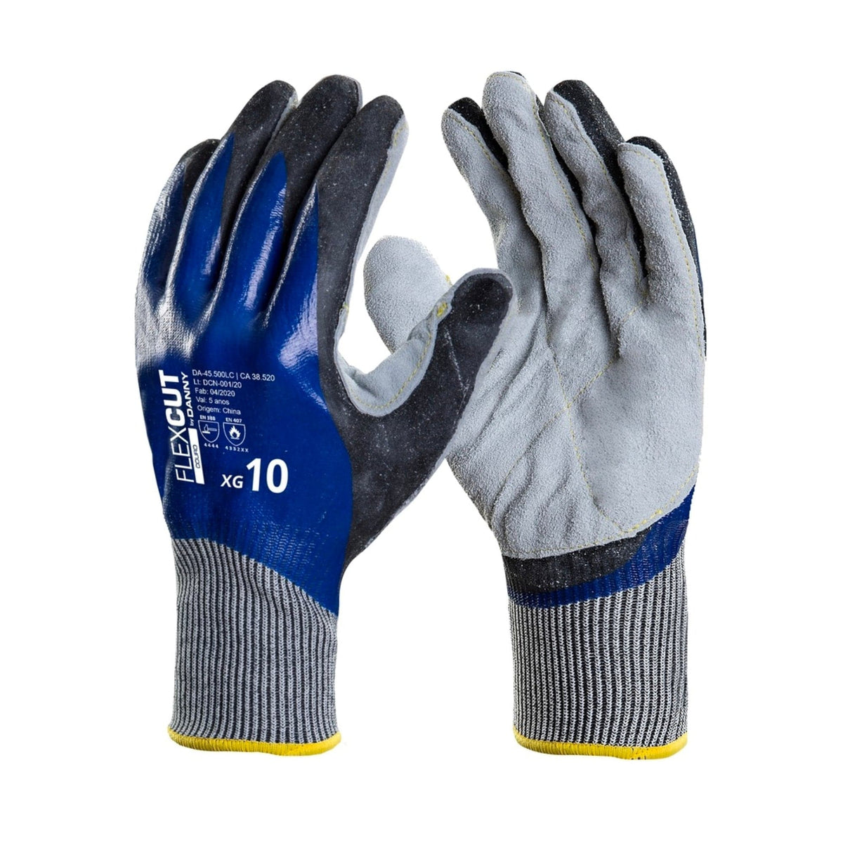 Luva Abrasiva Térmica 250ºC Flexcut Total Nitrilica Couro