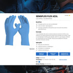 Luva Danny Sensiflex Flex Azul DA90200 - Kit 02