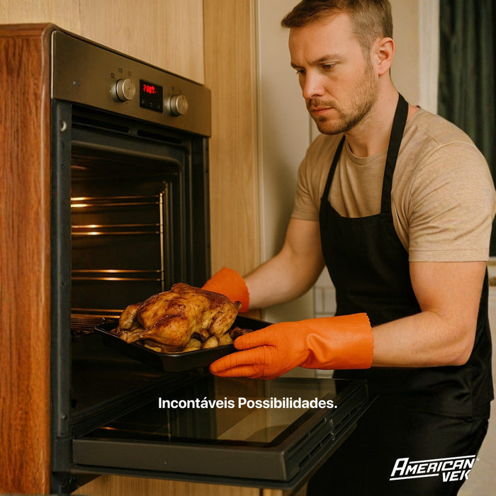 Luva de Proteção Térmica 250ºC Coral DASL530 Resistente a Calor, Químicos e Corte - Danny | CA15366