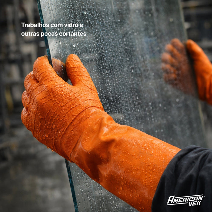 Luva de Proteção Térmica 250ºC Coral DASL530 Resistente a Calor, Químicos e Corte - Danny | CA15366