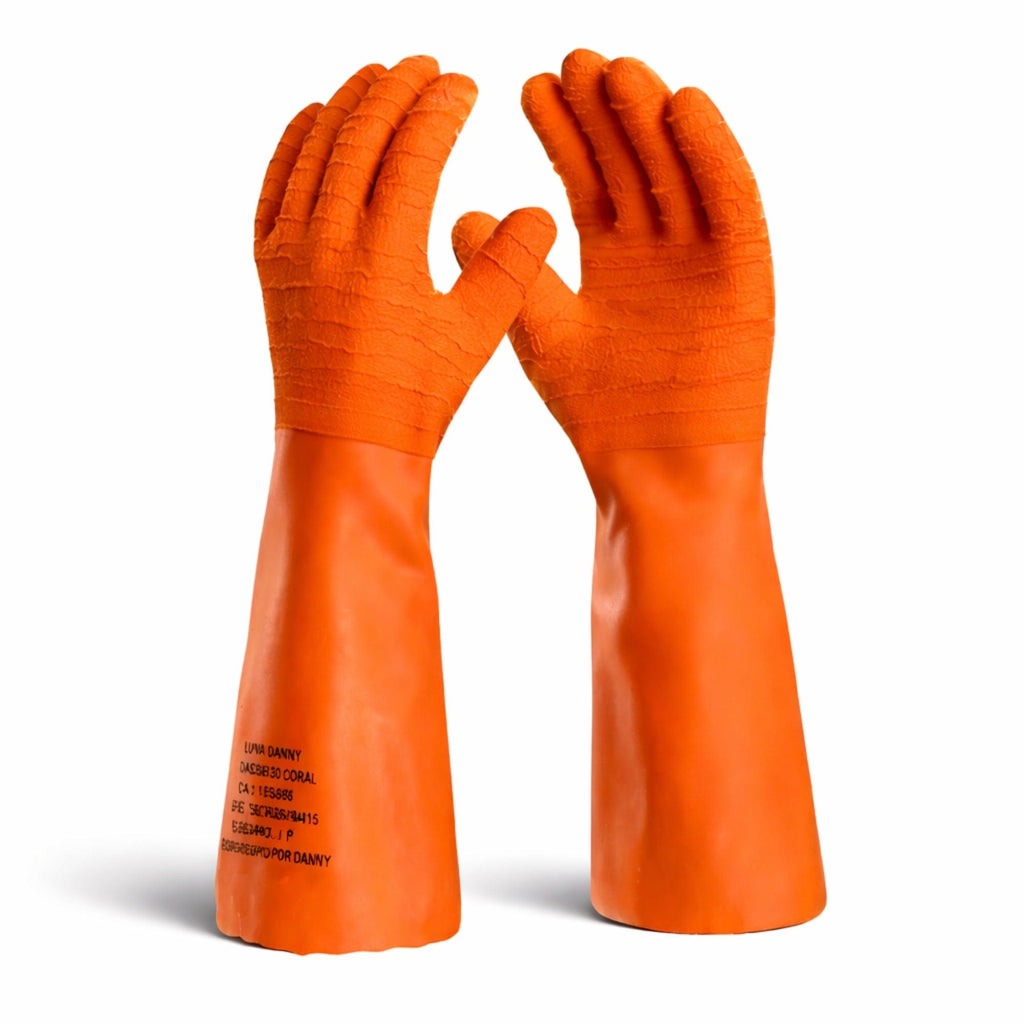 Luva de Proteção Térmica 250ºC Coral DASL530 Resistente a Calor, Químicos e Corte - Danny | CA15366