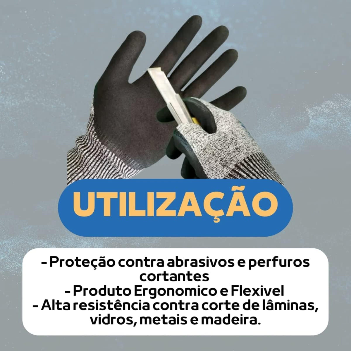 Luva de Proteção Ultra Resistente Danny Flexcut DA45000 - Peças Cortantes, Abrasivas - Vidro, Chapa, Faca, Mecanicos