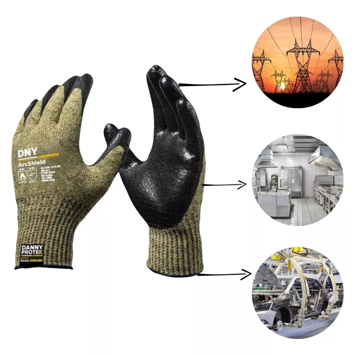 Luva de Segurança Danny DNY LiteForce Super Resistente - Anticorte, Térmica, Altamente Resistente para Manuseio de Peças Cortantes