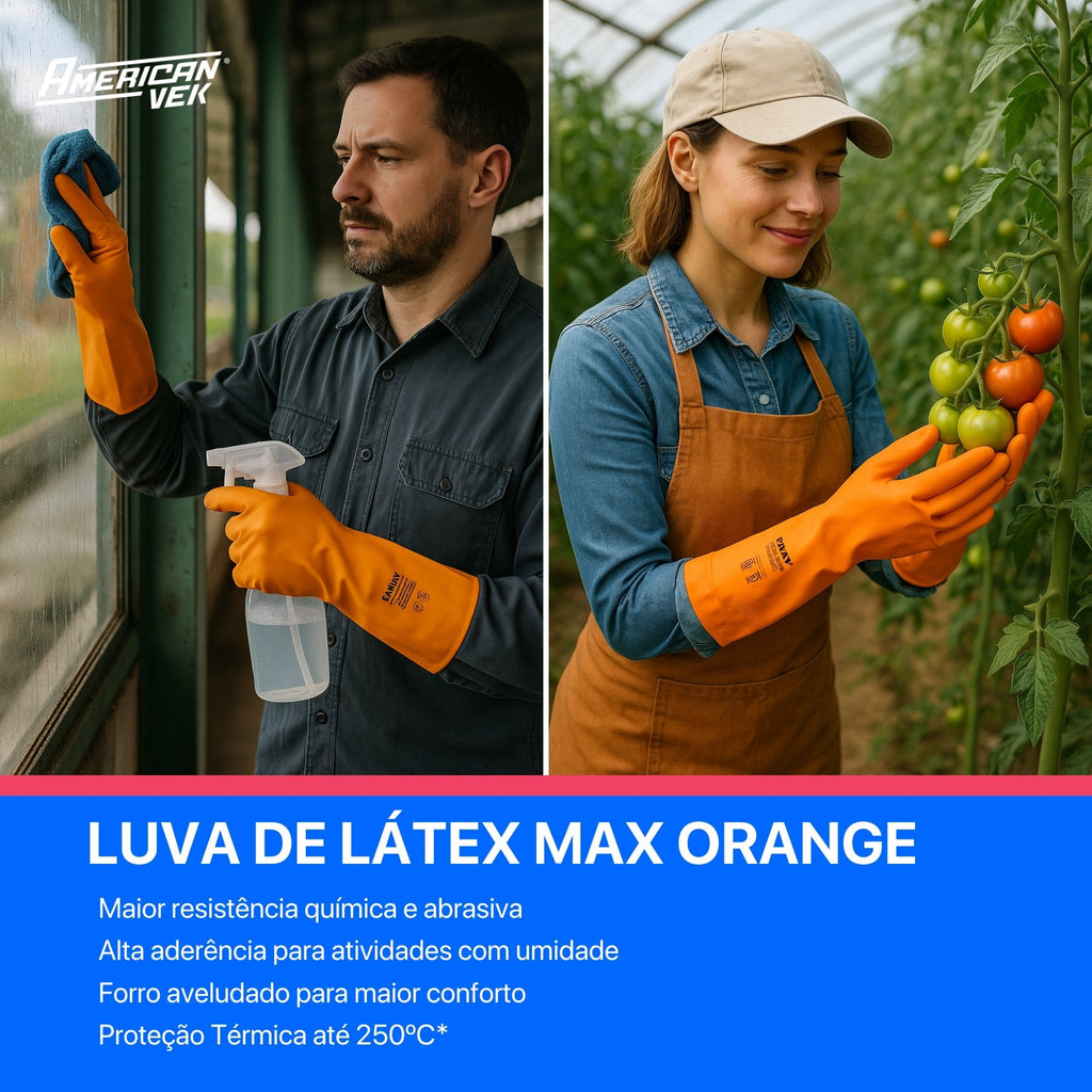 Luva de Segurança Impermeável Térmica Danny Max Orange DA208D