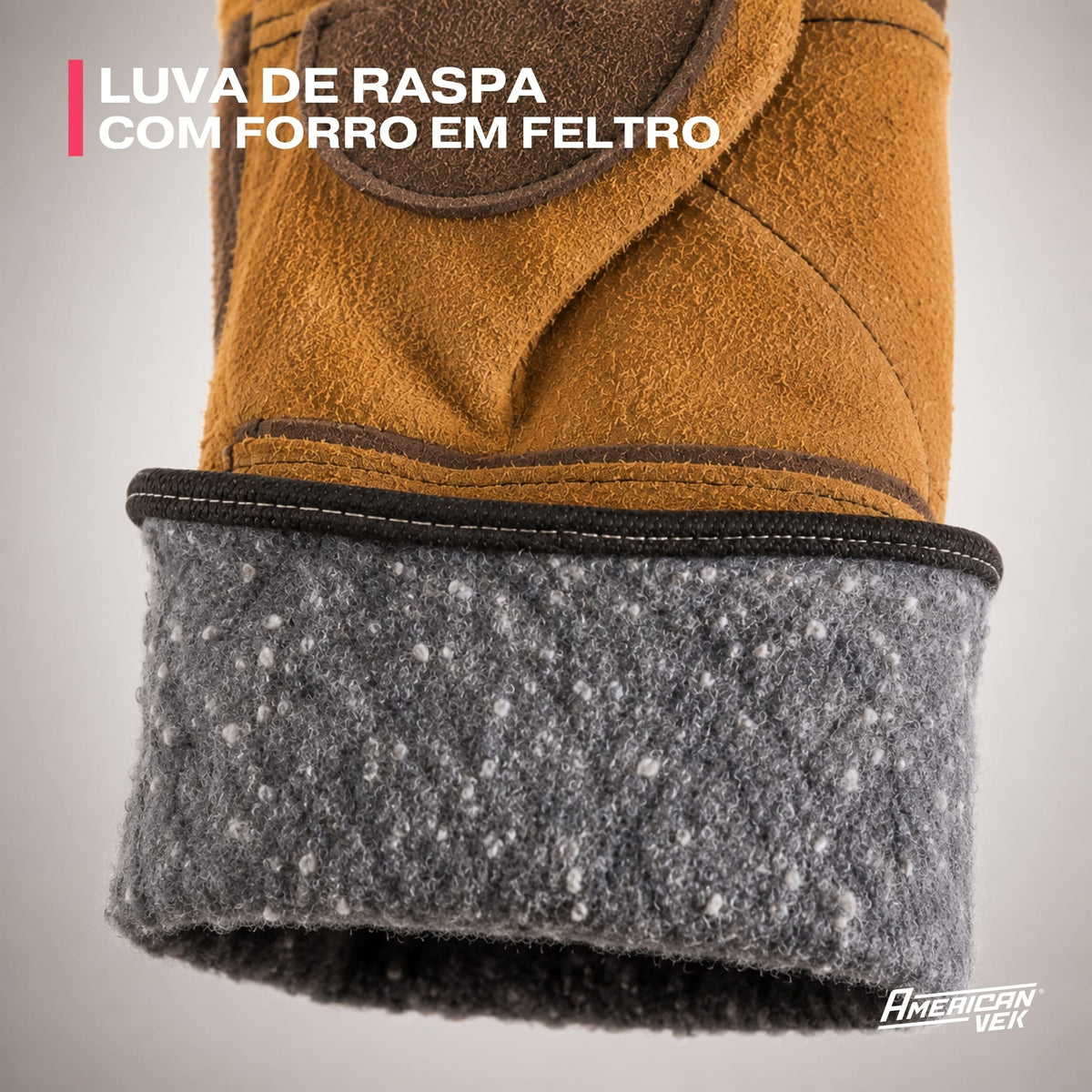 Luva de Soldagem Raspa com Forro Feltro – MIG MAG Eletrodo e Oxiacetilênica | CA48486