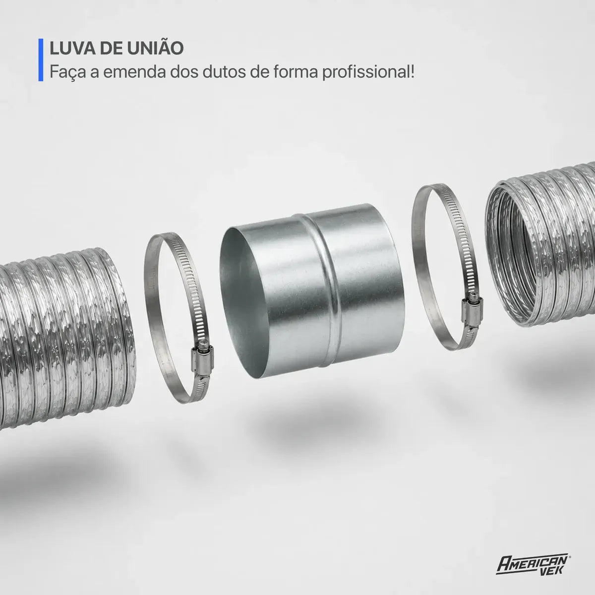 Luva de União Emenda para Duto Flexível 6. Pol - 150mm