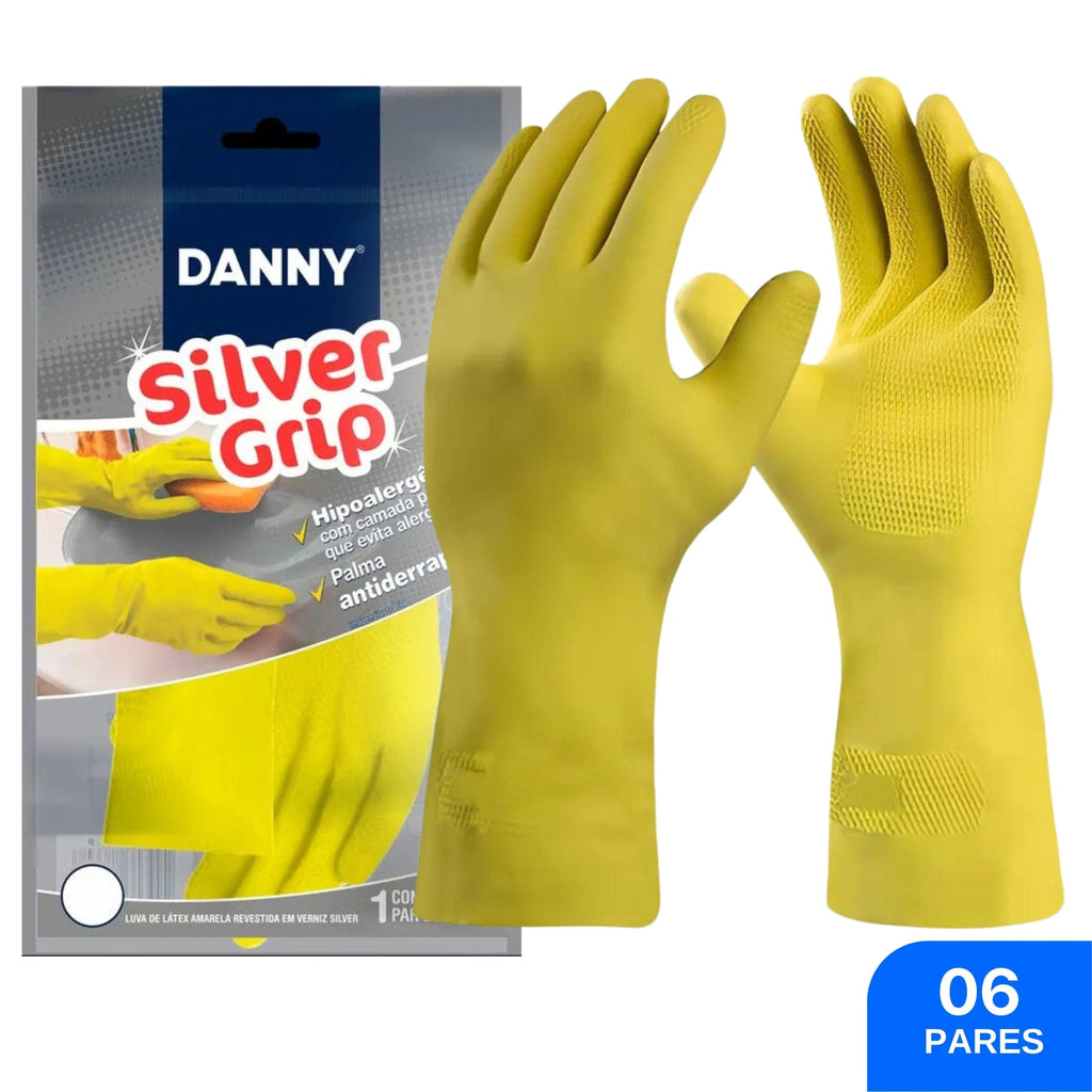 Luva Látex Silver Grip Multiuso DA360 - Danny (06 Pares) | CA40730