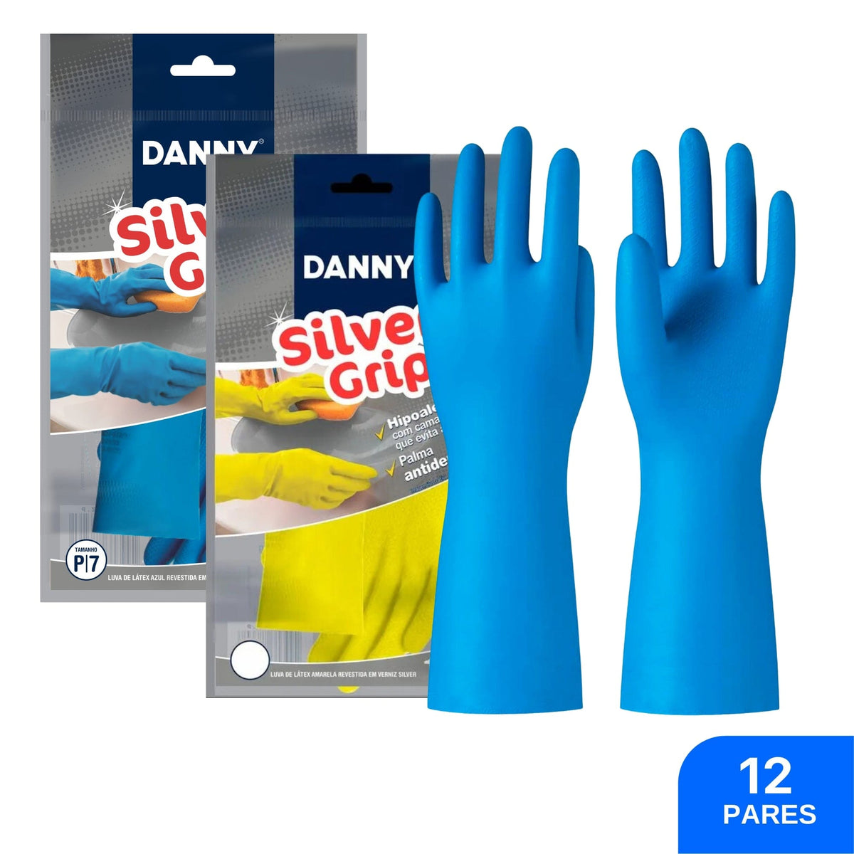 Luva Látex Silver Grip Multiuso DA360 - Danny (12 Pares) | CA40730