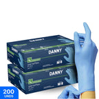 Luva Nitrílica Sensiflex Flex Azul Descartável DA90200 - Danny (200 Unidades) | CA42979
