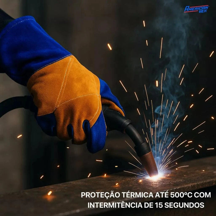 Luva para Solda de Raspa Super Weld 40cm Ambidestra (Peça) - CA39333
