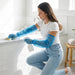 Luva Plástica em Polietileno Azul Cano Longo 65cm com Elástico - 50 Pares