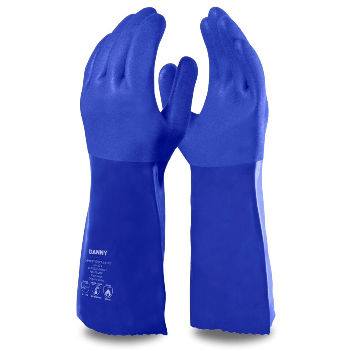 Luva Pvc Danny Azul Petroblue 27Cm Da12210 - Ca38792 - AmericanVek