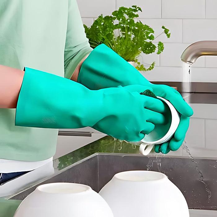 Luva Super Safety NITROGREEN Verde - Kit 06