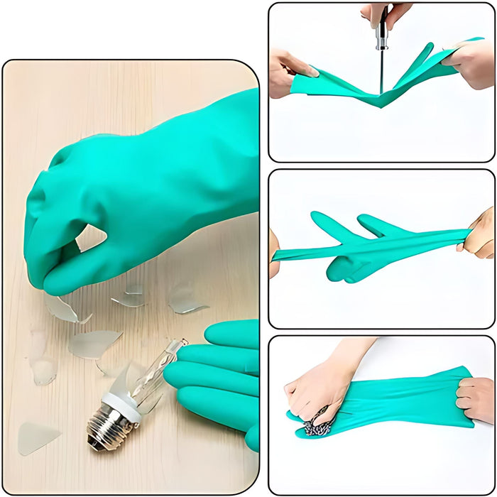 Luva Super Safety NITROGREEN Verde - Kit 06