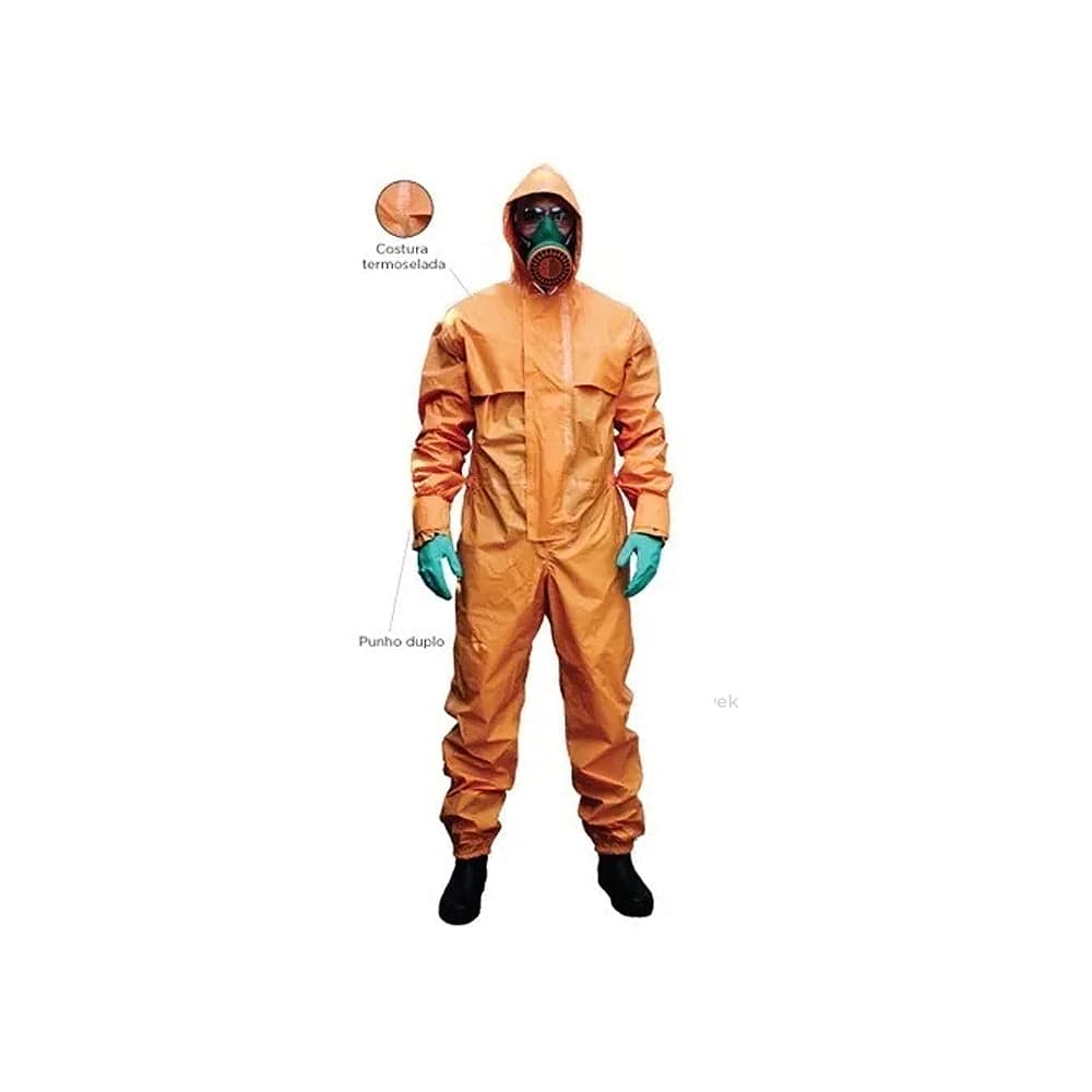 Macacão de Proteção Químico Ácido Selado em Nylon Americanvek AC707 CA34666