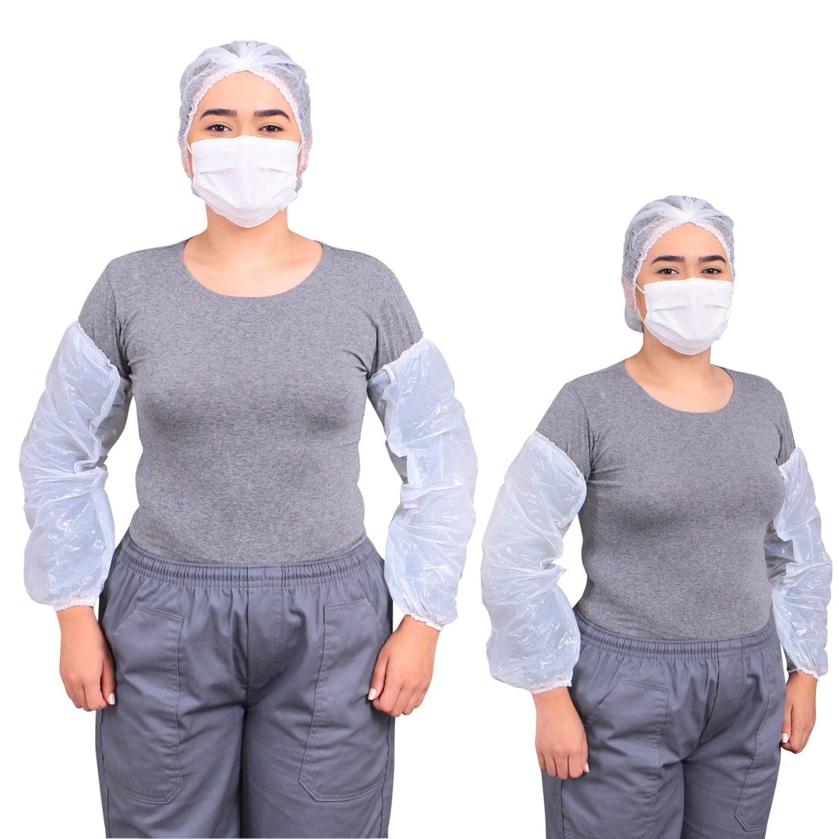 Mangote Plástico Descartável Branco com Elástico – Proteção Ideal para Indústrias e Saúde