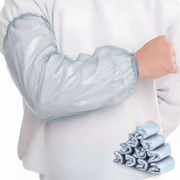 Mangote Plástico Descartável Transparente com Elástico – Frigoríficos, Açougue, Indústria Alimentar e Saúde Hospitalar