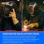Máscara de Solda com Escurecimento Automático Optech VIC34623 - VICSA | CA34708