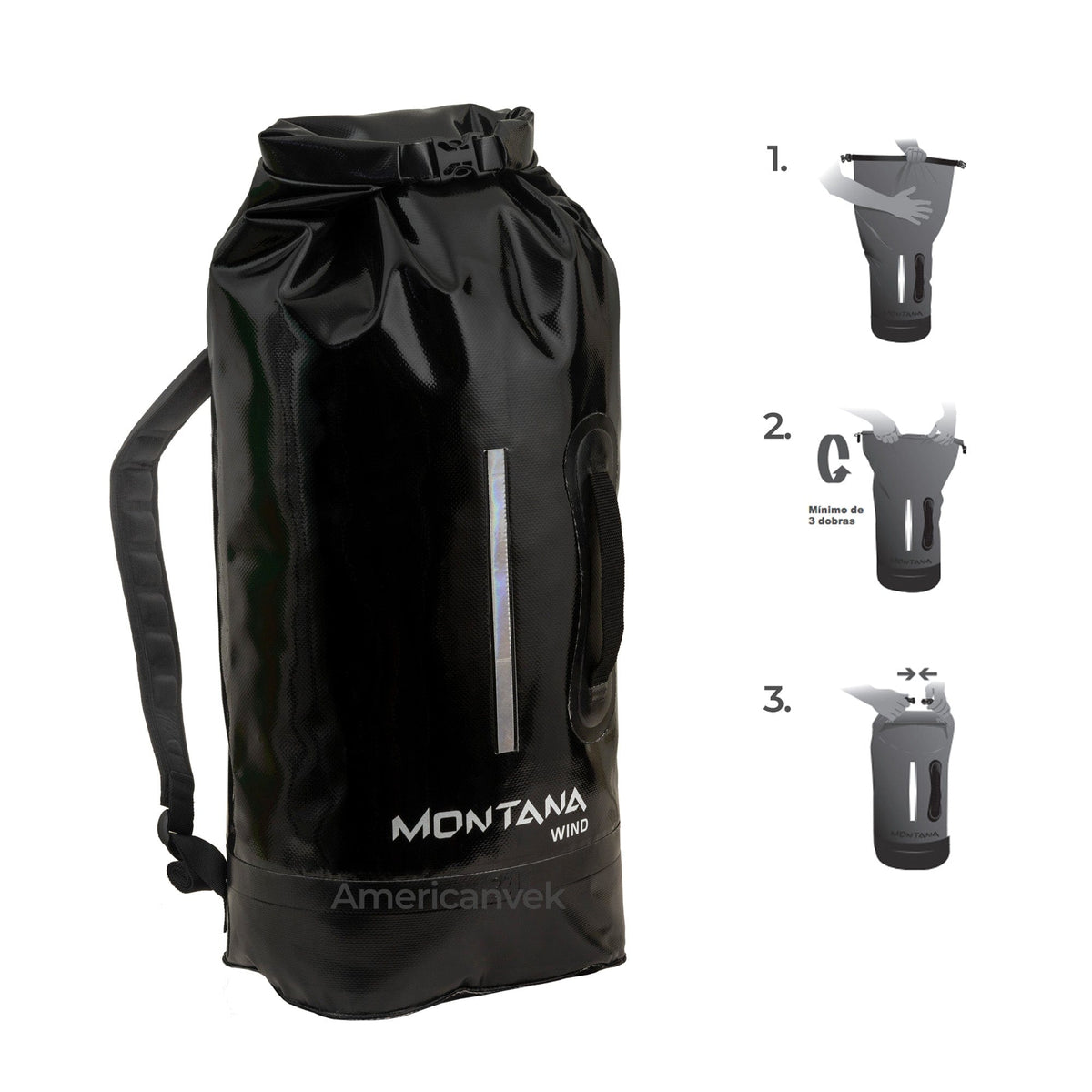 Mochila Estanque Montana Wind 26L Preta