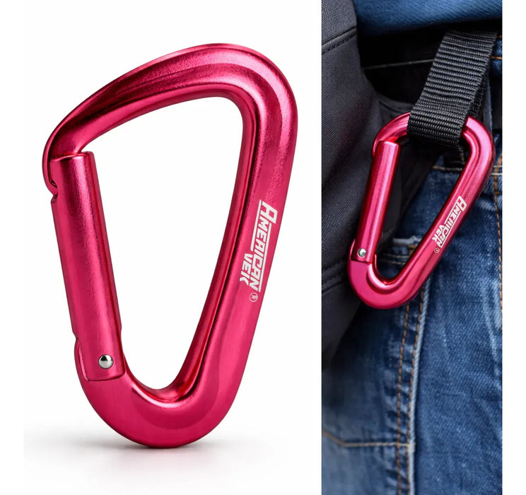 Mosquetão de Alumínio Fosco Trava com Pino - 80mm - Acessórios, Chaves, Mochila, Pets Vermelho-Fosco