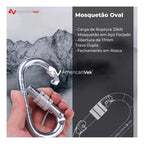 Mosquetão Oval Vicsa 17mm Trava Dupla 23kN VIC24300