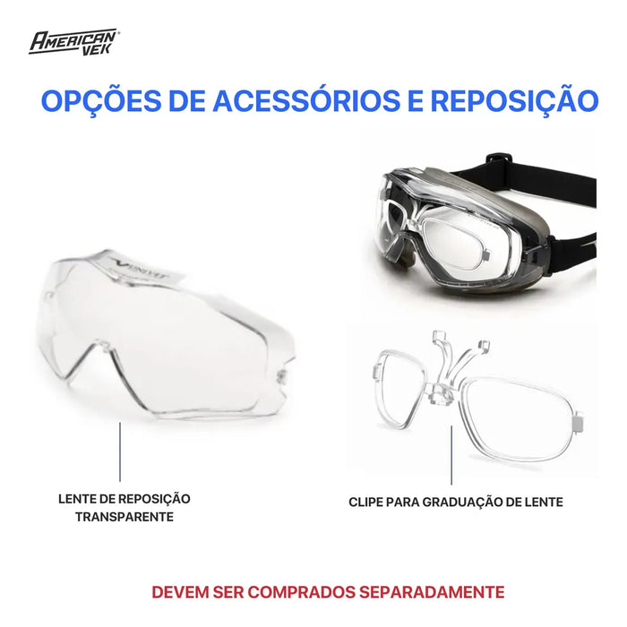 Óculos Ampla Visão Antiembaçante Anti Impacto 620UP - Univet | CA37022