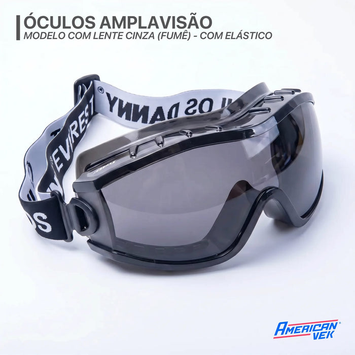 Óculos Ampla Visão Danny Everest CA19628 – Proteção EPI e Esportes | Incolor ou Fumê