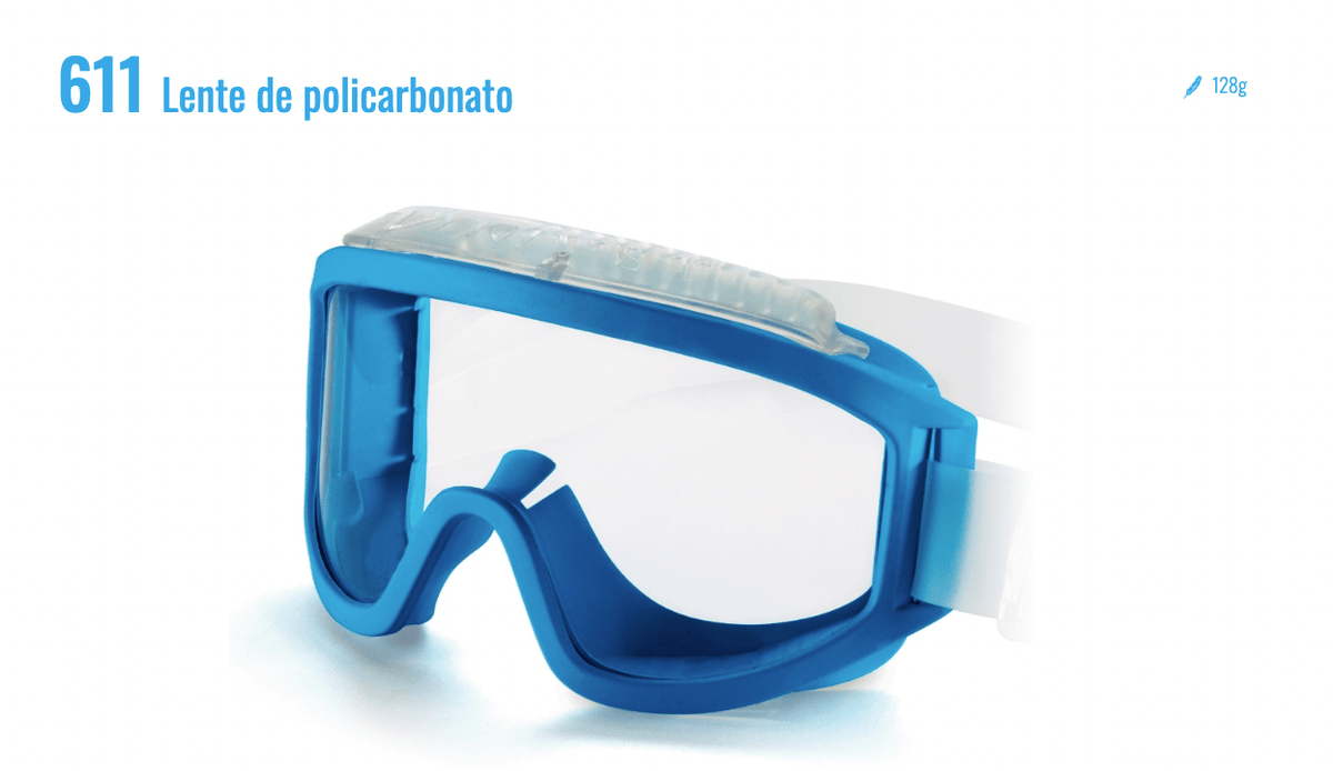 Óculos Amplavisão Esterilizável em Autoclave Univet 611 Para Sala Limpa - CA38057
