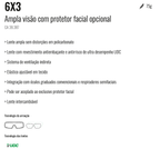 Óculos de Proteção Amplavisão Sobrepor Modelo Importado Italiano Univet 6X3 Antiembaçante - Pintura, Esportes, Jet Ski, Snowboard