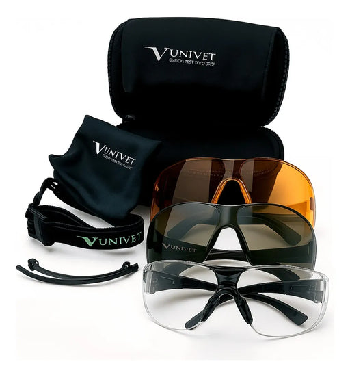 Óculos de Proteção Balístico Italiano Kit com 3 Lentes 5X1BK - Univet