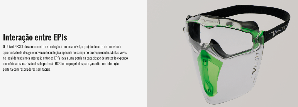 Óculos de Proteção com Protetor Facial Modelo Importado Italiano Balistico Univet - Antiembaçante, Airsoft, Paitbol, Trabalho Industrias