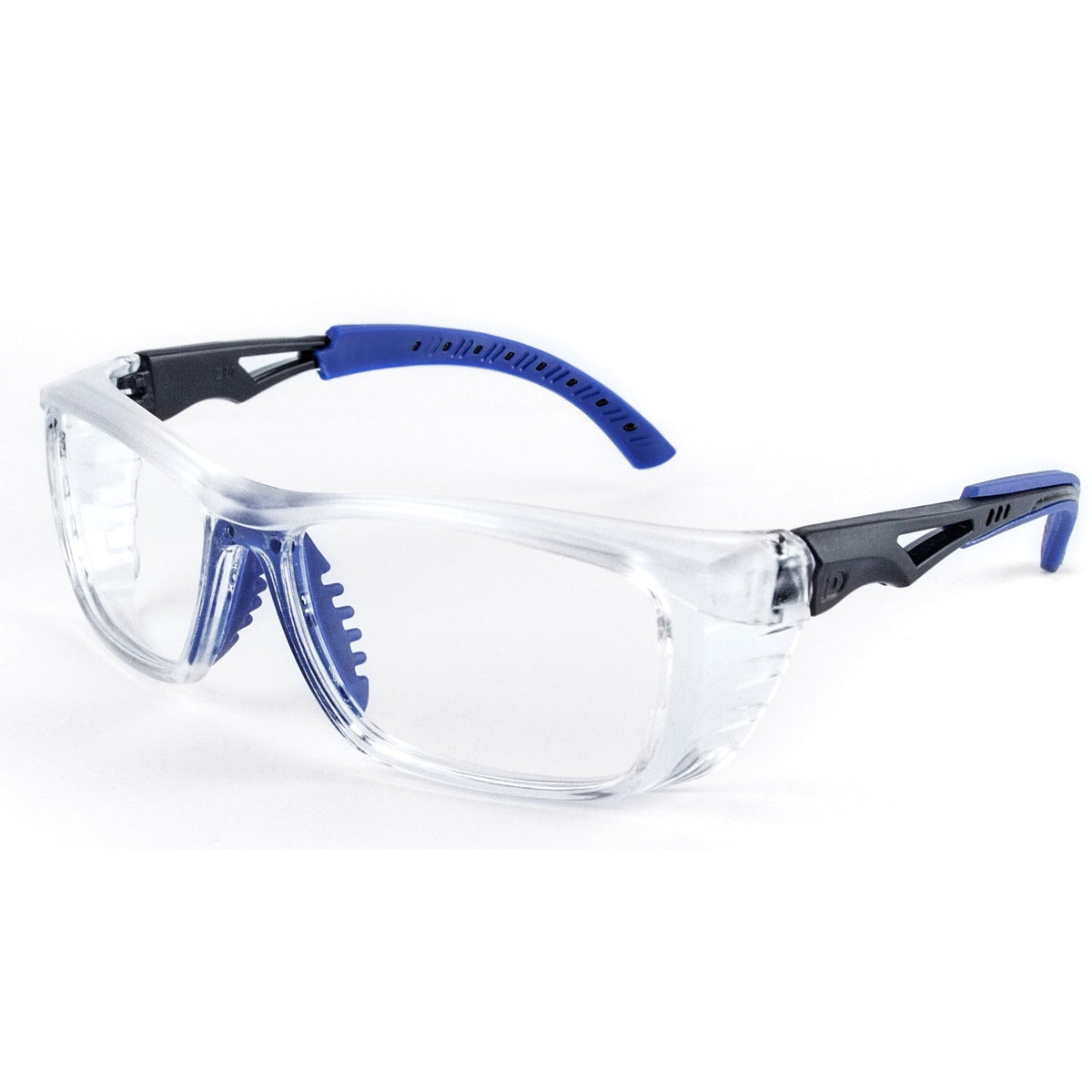Oculos de Proteção e Segurança Armação para Graduação Modelo IDS 102 T56 - Opções de Cores - Ultra Resistente e Compacto Cristal/Azul