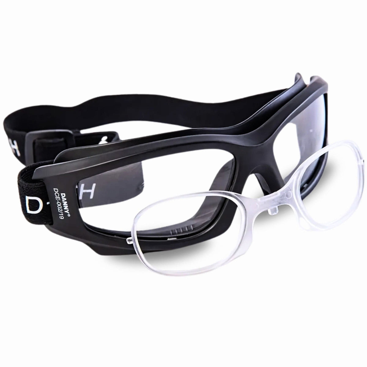 Óculos de Proteção Emborrachado com Clip para Lentes de Grau Danny D-Tech Adultos e Crianças - Trabalho, Esportes, Ciclismo, Futebol, Voley