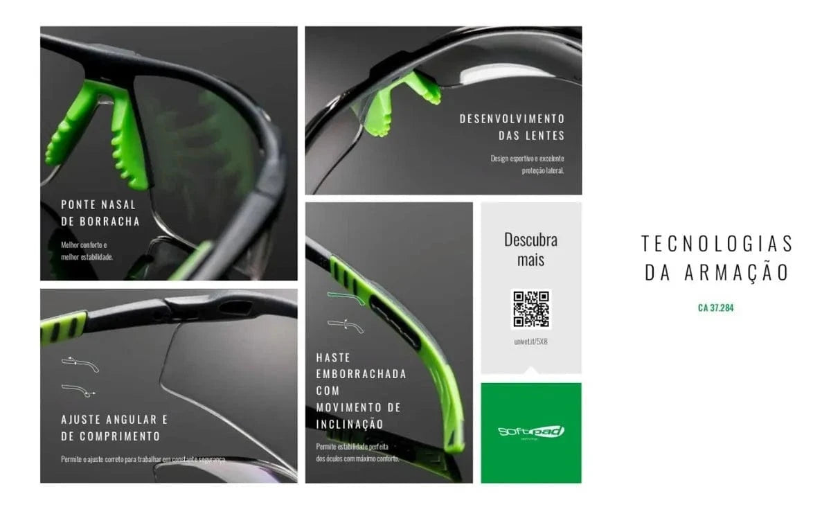 Oculos de Proteção Esportivo 5x8 In/Out - Univet