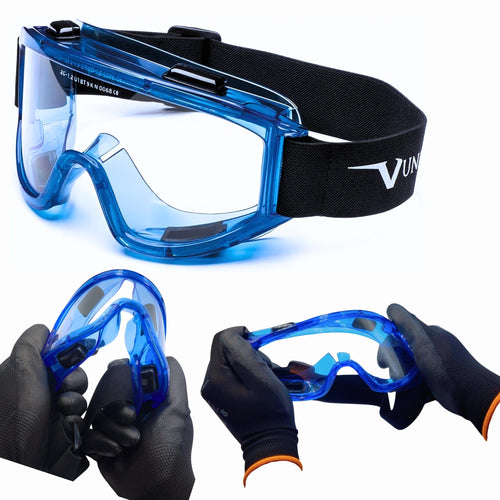 Oculos de Proteção Importado Italiano Univet 601 Amplavisão Antiembaçante - Ideal para Cabines de Pintura, Automotivo, Produtos Quimicos, Industria
