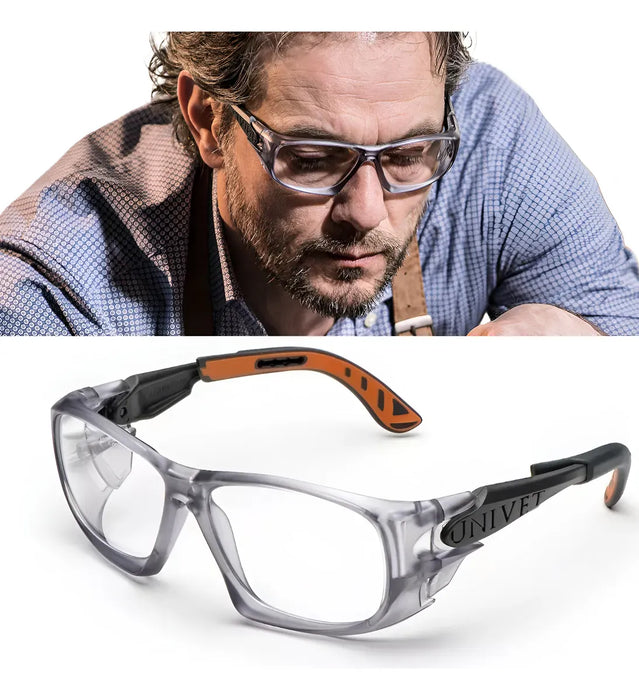 Óculos de Proteção Laranja 5X9M Para Graduação de Lente - Univet | CA38095