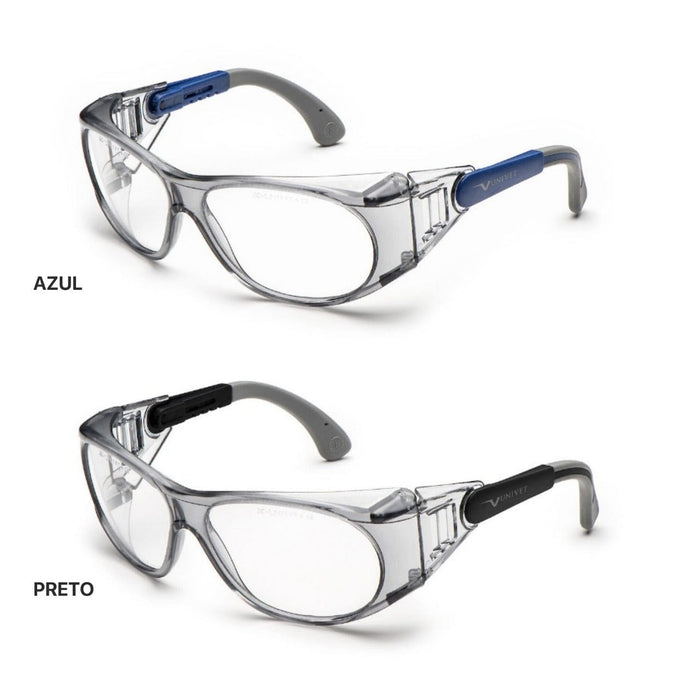 Óculos de Proteção para Graduação Monofocal 539 Azul ou Preto - Univet | CA51287