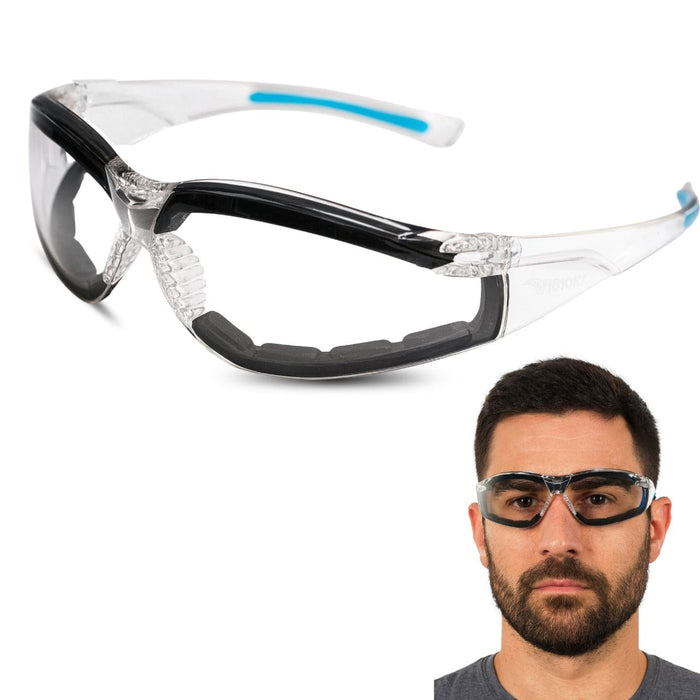 Óculos de Proteção Transparente com Haste Flexível e Vedação Antipoeira 513F - Univet