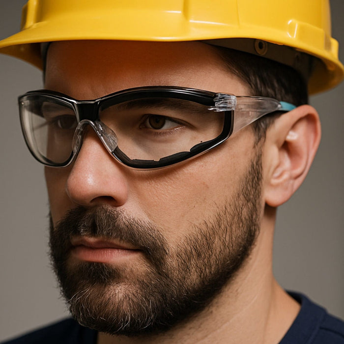 Óculos de Proteção Transparente com Haste Flexível e Vedação Antipoeira 513F - Univet