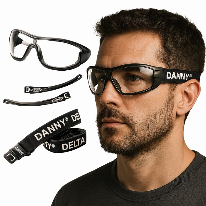 Óculos de Segurança Contra Impactos Com Hastes e Elásticos Incolor Delta Militar VIC58710 - Vicsa | CA27772