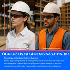 Óculos de Segurança Escuro Uvex Genesis XC Supremo S3301HS - CA18819