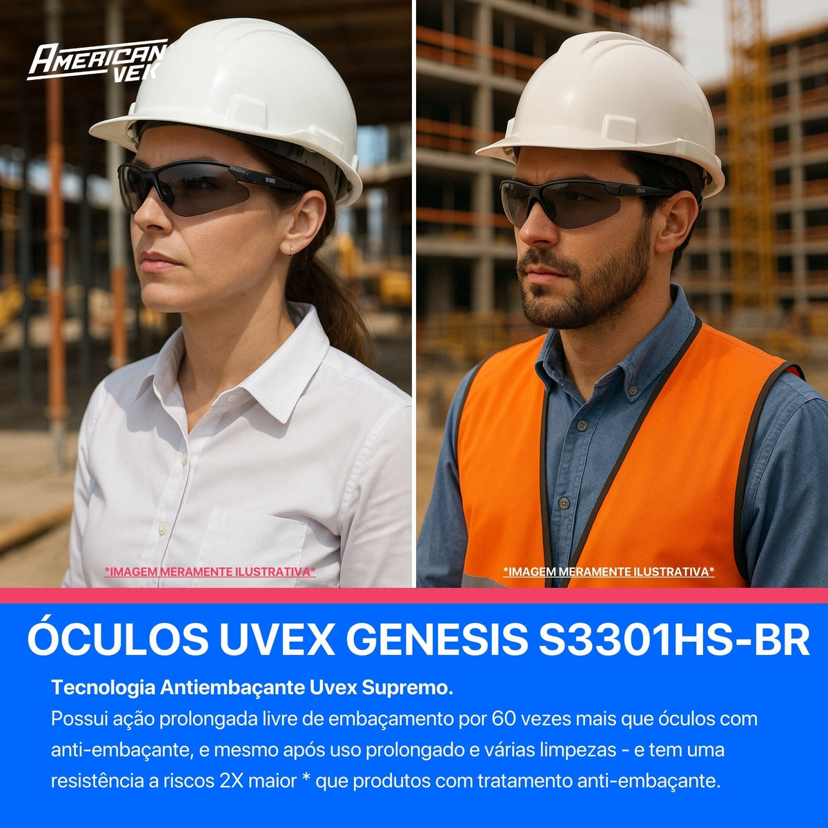 Óculos de Segurança Escuro Uvex Genesis XC Supremo S3301HS - CA18819