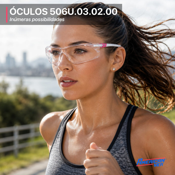 Óculos de Segurança Rosa Antirrisco e Antiembaçante 506 - Univet | CA36698
