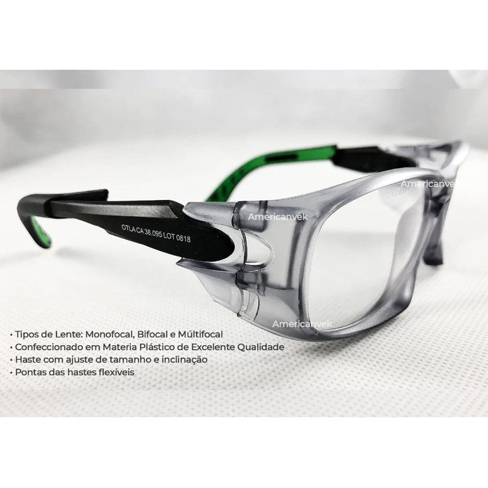 Oculos de Segurança Univet 5X9 Para Lente Graduada CA38095