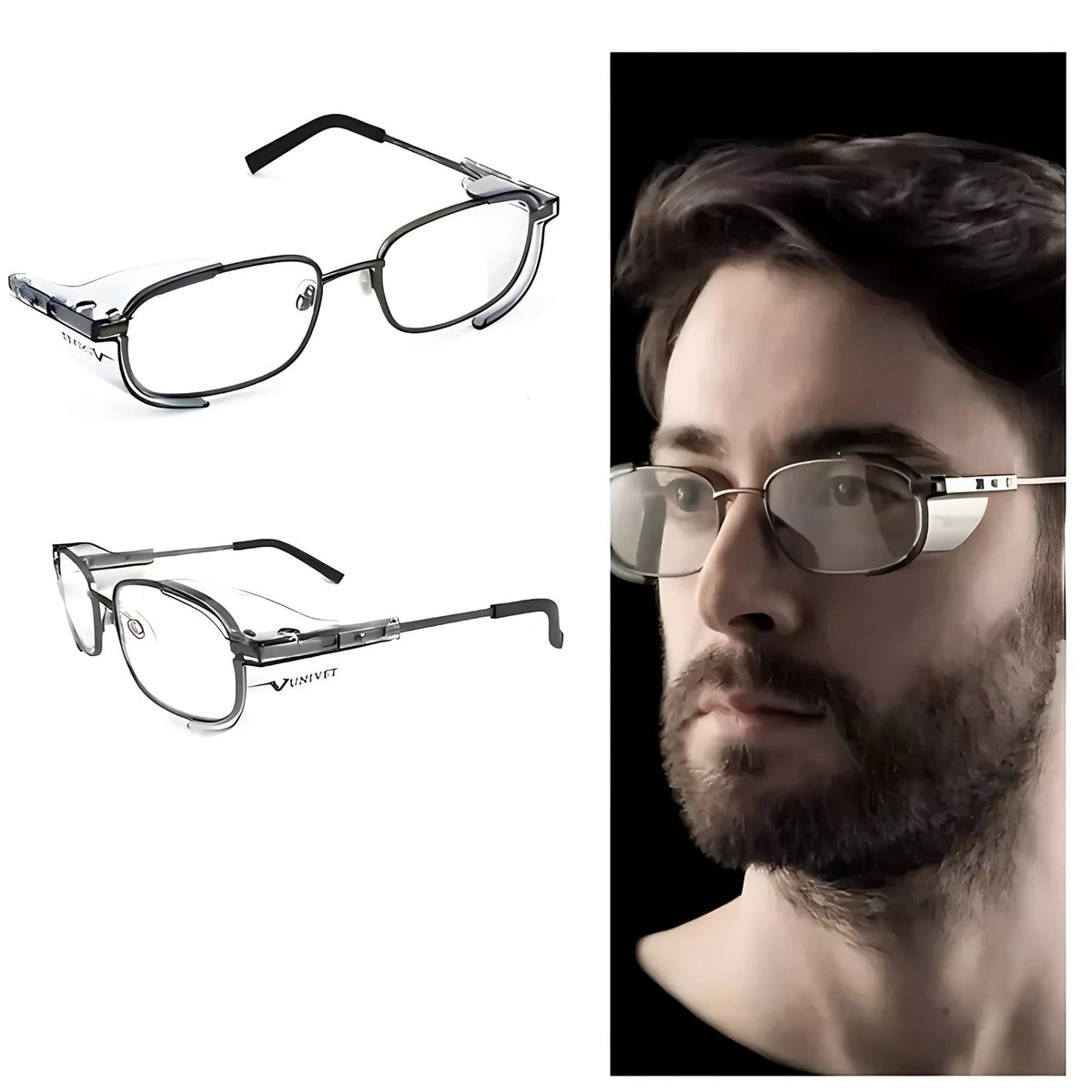 Óculos Italiano Univet Design Moderno Mod. 536 de Metal Para Lentes Graduadas