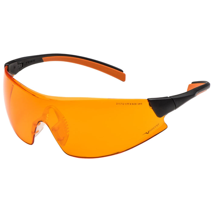 Óculos Proteção Italiano Univet 546 Laranja com Bloqueador de Luz Azul Blue Control - Clareamentos, Dentistas, Consultorios e Luz Ultravioleta UV525