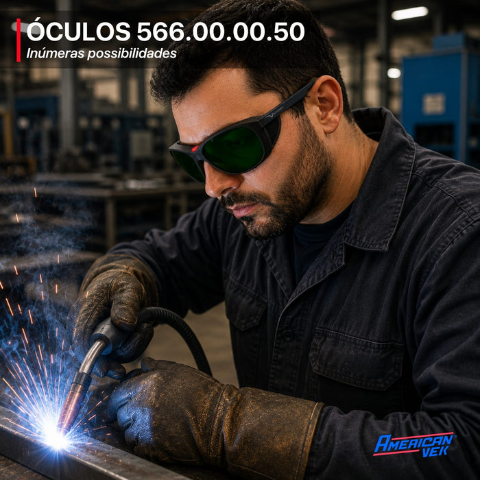 Óculos Soldagem Univet 566 W5 – Maçarico e Brasagem | Lente Intercambiável 36g CA51699