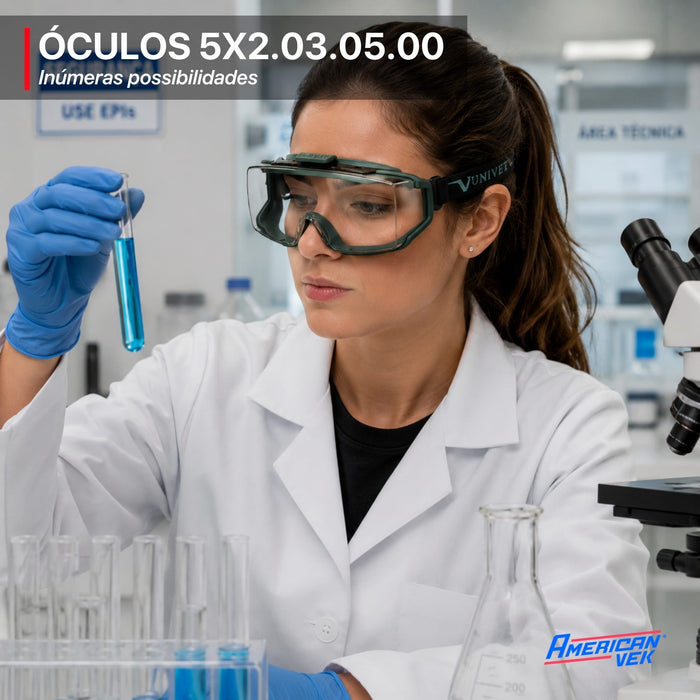 Óculos Univet 5X2 Hybrid – Sobrepor Grau com Haste OU Ampla Visão com Elástico | OTG D3 D4